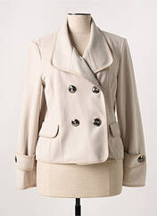 Manteau court beige FEMMES JE VOUS AIME pour femme seconde vue