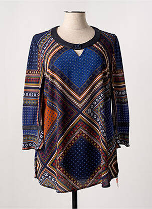 Tunique manches longues bleu JEAN DELFIN pour femme