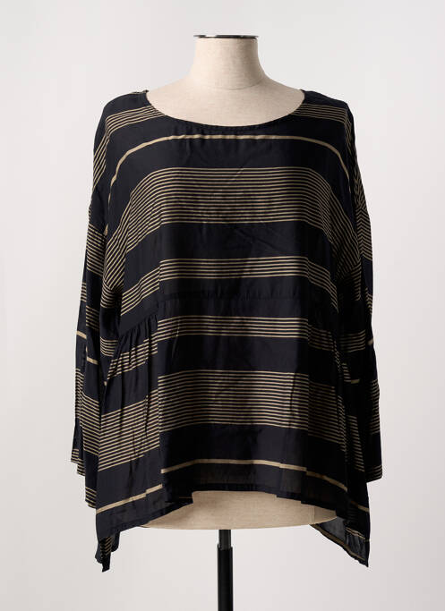 Blouse manches longues manches longues noir KOKOMARINA femme