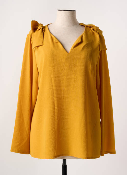 Blouse manches longues manches longues jaune ROMEO POUR JULIETTE femme