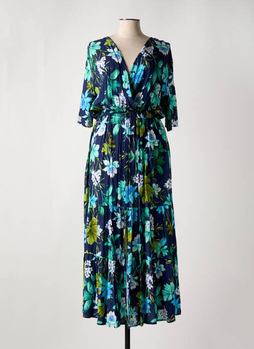 Robe longue bleu HALOGENE pour femme