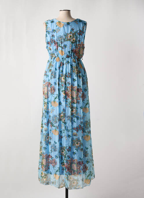 Robe longue bleu LEO & UGO pour femme