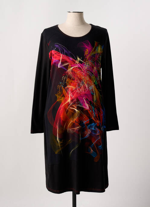 Robe mi-longue noir FIGURE LIBRE pour femme