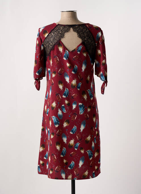 Robe mi-longue rouge MOKA'S pour femme