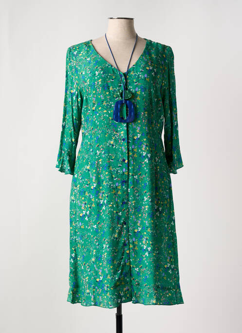 Robe mi-longue vert DIVAS pour femme