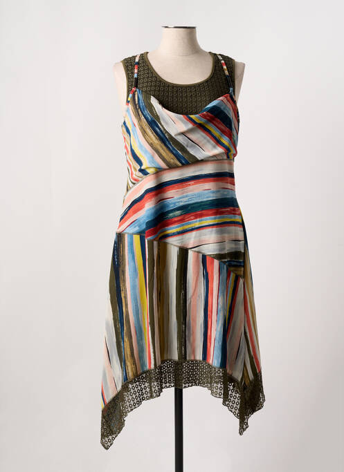 Robe mi-longue vert ME-PARIS pour femme