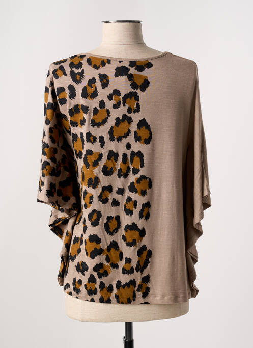 T-shirt marron LEO & UGO pour femme