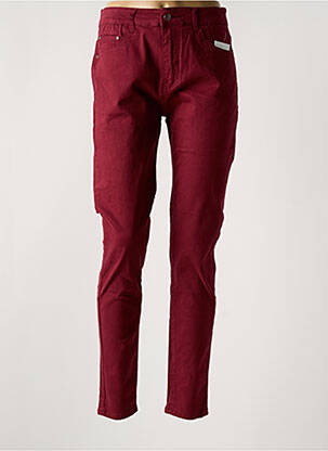 Jeans coupe slim stretch taille normale rouge JORGIE PARIS femme