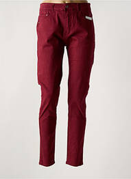 Jeans coupe slim stretch taille normale rouge JORGIE PARIS femme