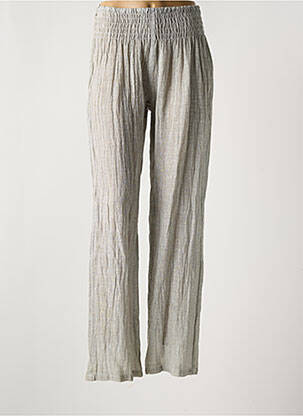 Pantalon droit taille élastique taille normale gris MARILU femme
