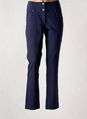 Pantalon slim taille haute taille haute bleu FILIPINE LAHOYA femme