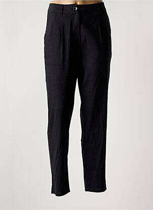 Pantalon droit taille à pinces taille haute noir KOKOMARINA femme