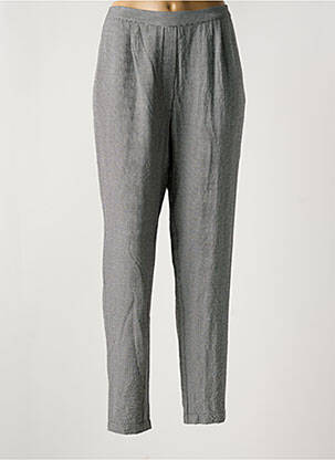 Pantalon droit coupe carotte taille haute gris KOKOMARINA femme