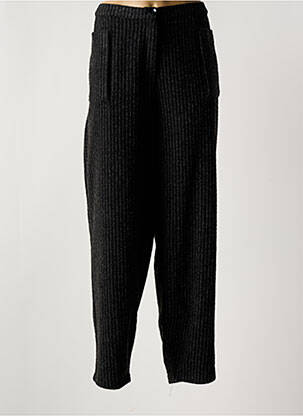 Pantalon droit stretch taille haute noir KOKOMARINA femme