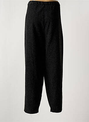 Pantalon droit tissage crêpe taille normale noir KOKOMARINA femme