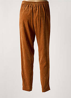 Pantalon slim taille haute taille haute marron KOKOMARINA femme