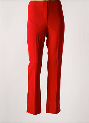 Pantalon slim taille haute taille haute rouge MODE DE PARIS femme