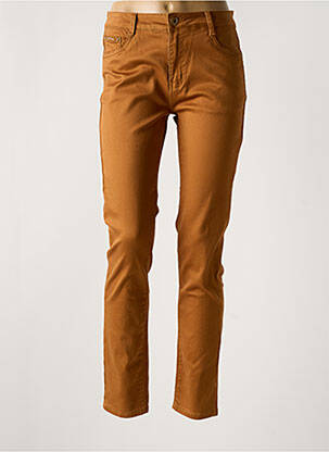 Jeans coupe slim stretch taille normale jaune YZY femme