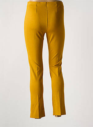 Pantalon slim taille haute taille haute jaune MODE DE PARIS femme