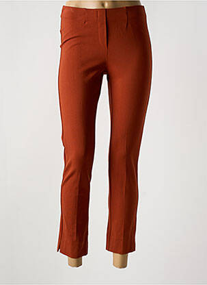 Pantalon slim taille haute taille haute orange MODE DE PARIS femme