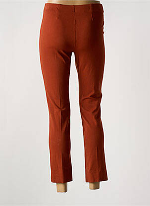 Pantalon slim taille haute taille haute orange MODE DE PARIS femme