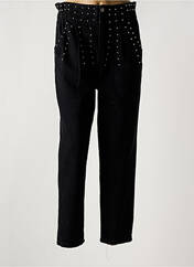 Jeans coupe droite noir LEO & UGO pour femme seconde vue