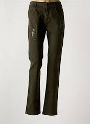 Jeans coupe slim vert FARFALLA ROSSO pour femme seconde vue