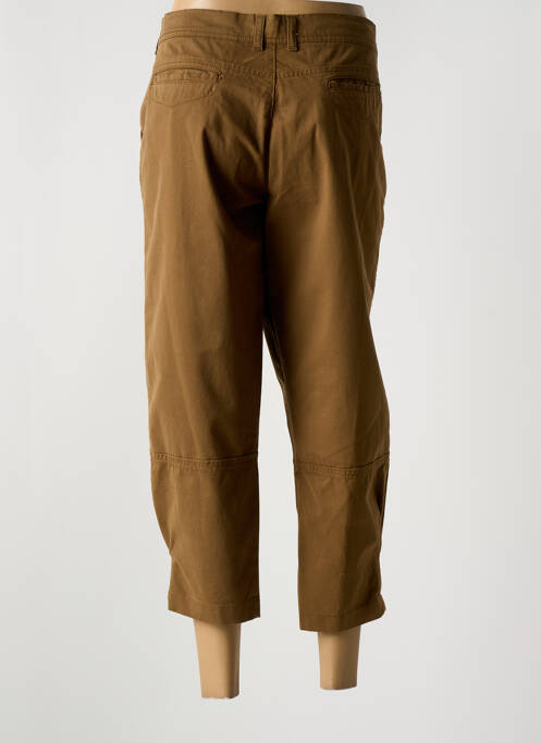 Pantalon 7/8 taille à pinces taille normale marron AQUAJEANS femme