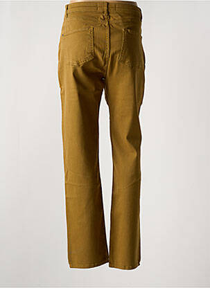 Pantalon droit fermeture zippée sous rabat boutonné beige DOLCEZZA femme