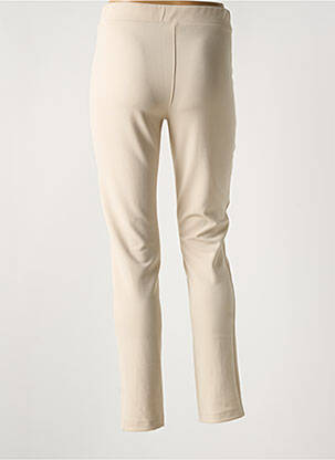Pantalon slim taille élastique beige FEMMES JE VOUS AIME femme