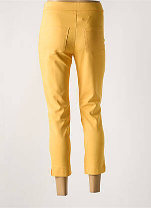 Pantacourt taille élastique jaune HALOGENE femme