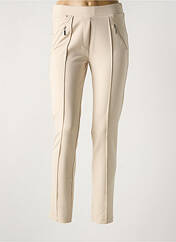Pantalon slim beige FEMMES JE VOUS AIME pour femme seconde vue