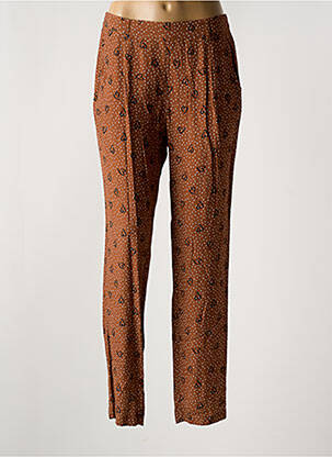 Pantalon droit taille élastique taille normale marron DIVAS femme