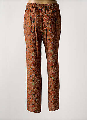 Pantalon droit taille élastique taille normale marron DIVAS femme