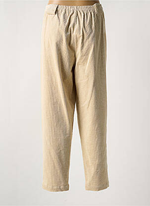 Pantalon droit stretch taille normale beige KOKOMARINA femme