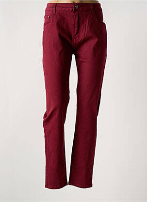 Jeans coupe slim stretch taille normale rouge JORGIE PARIS femme