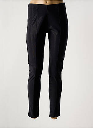 Legging effet matière satinée taille haute noir MODE DE PARIS femme