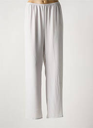 Pantalon droit tissage crêpe taille normale gris JEAN DELFIN femme