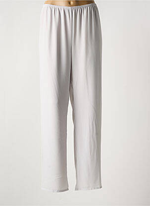 Pantalon droit taille élastique taille normale gris JEAN DELFIN femme