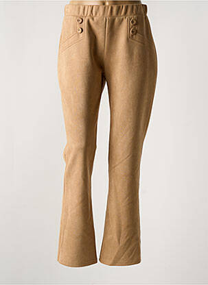 Jegging tissage suedine taille normale beige HALOGENE femme
