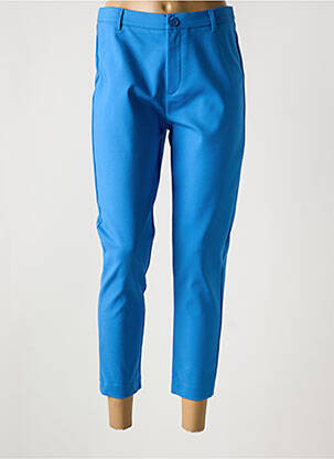 Pantalon 7/8 taille à pinces taille normale bleu MARINA V femme