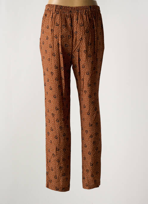 Pantalon droit marron DIVAS pour femme