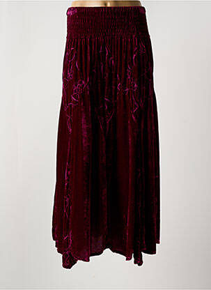 Jupe longue coupe fluide violet MARILU femme