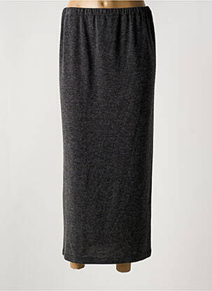 Jupe longue coupe droite gris MARILU femme