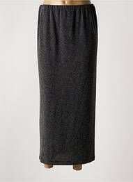 Jupe longue coupe droite gris MARILU femme