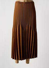 Jupe longue coupe fluide marron KOKOMARINA femme