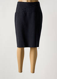 Jupe mi-longue fermeture zippée au dos noir FEMMES JE VOUS AIME femme