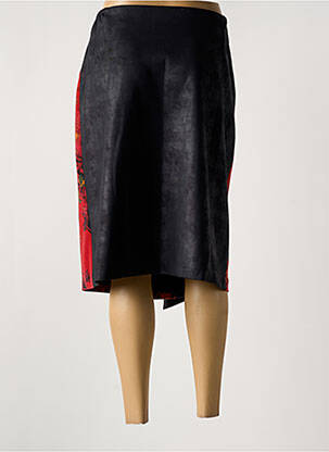 Jupe mi-longue taille élastique noir JEAN DELFIN femme