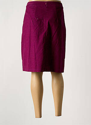 Jupe mi-longue coupe droite violet AURA BY FIGURE LIBRE femme