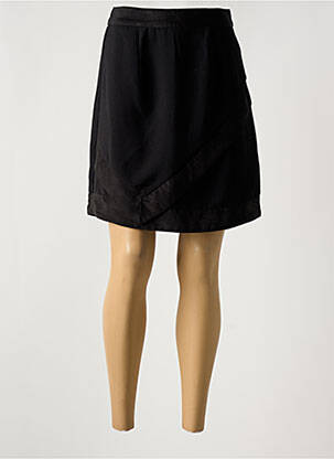 Jupe courte coupe évasée noir AURA BY FIGURE LIBRE femme